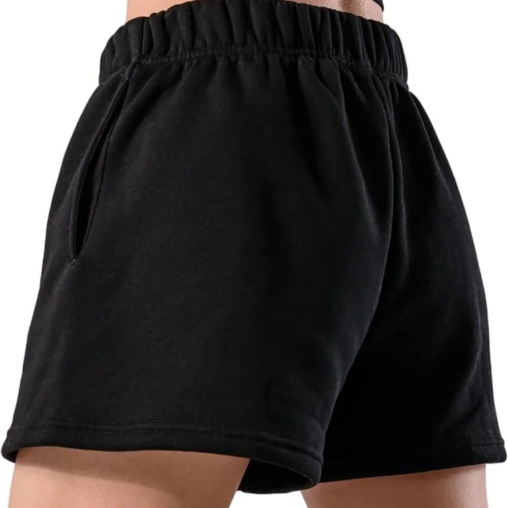 Kamo Black Fleece Sweat Shorts Size M, EUC